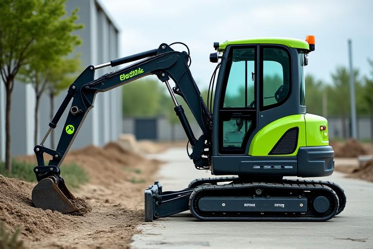 Mini excavadora eléctrica sostenible
